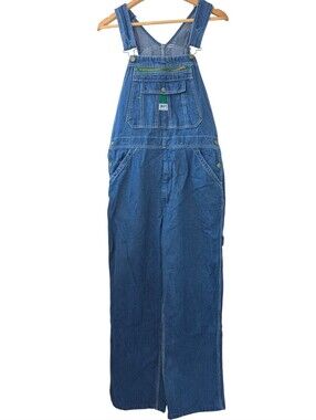 Vintage Carpenter Green + Blue Liberty Denim Bib Overalls